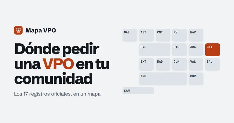 Mapa de registros de vivienda protegida
